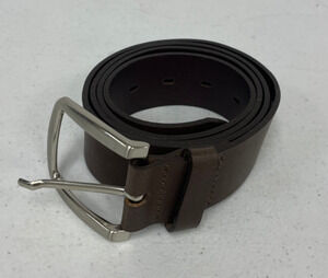 Fashion Belt PT01 Men’s Leather Brown Classic Buckle Adjustable Size 110